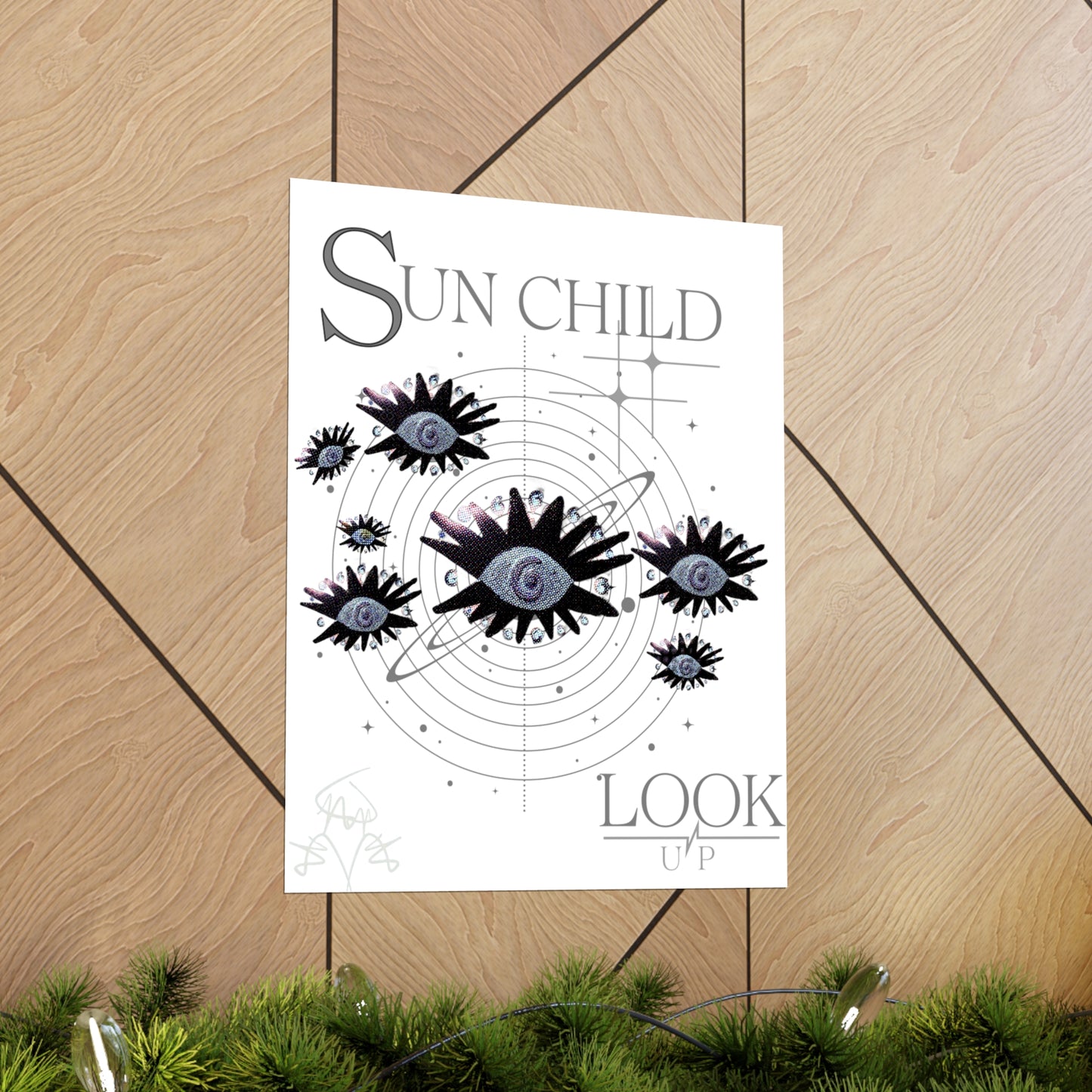 SUN CHILD LOOK UP Posters