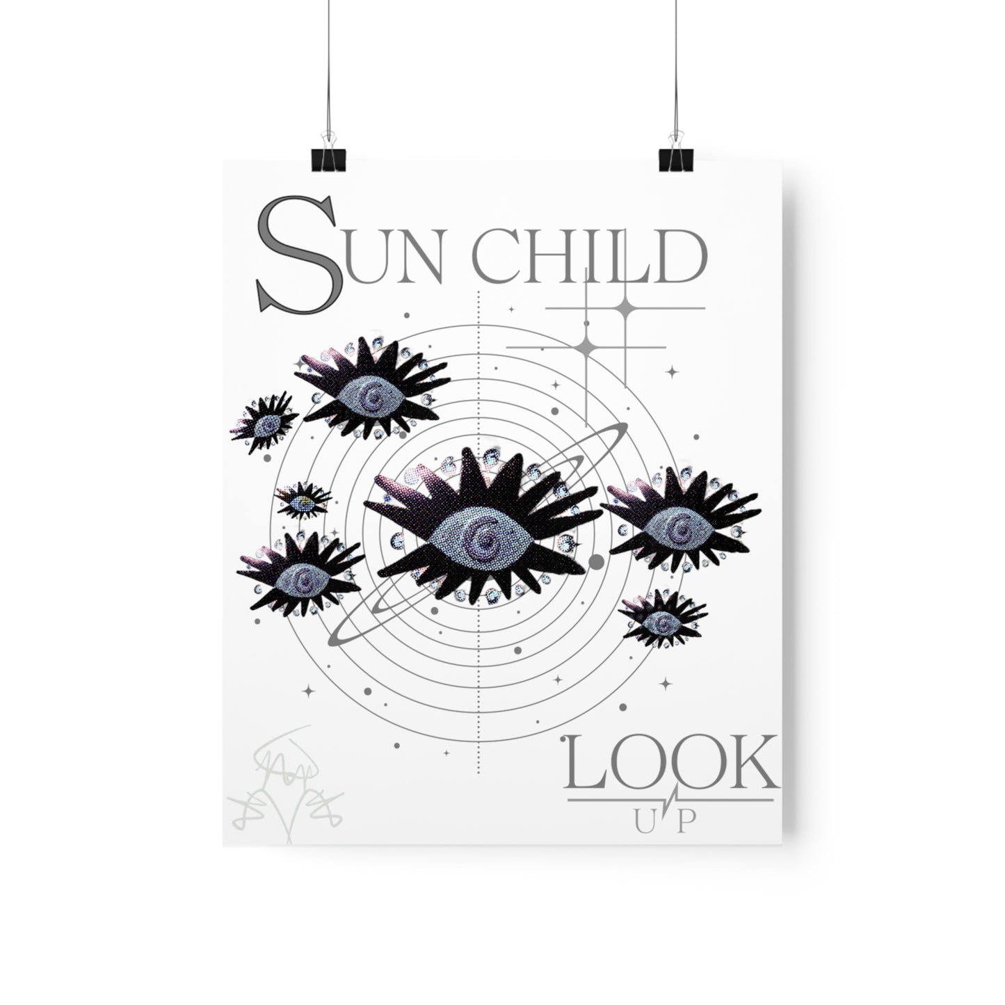 SUN CHILD LOOK UP Posters