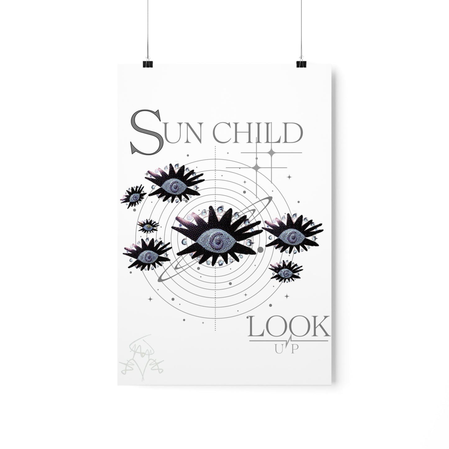 SUN CHILD LOOK UP Posters