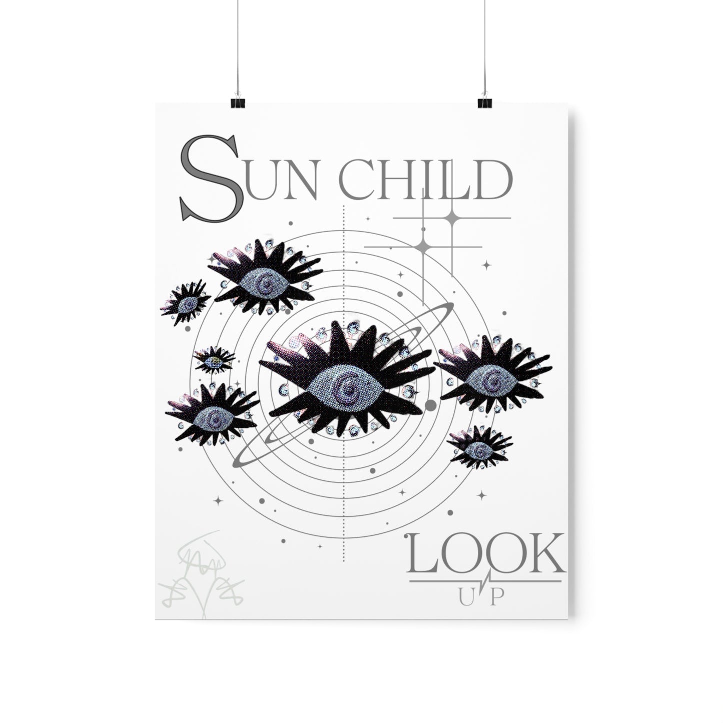 SUN CHILD LOOK UP Posters