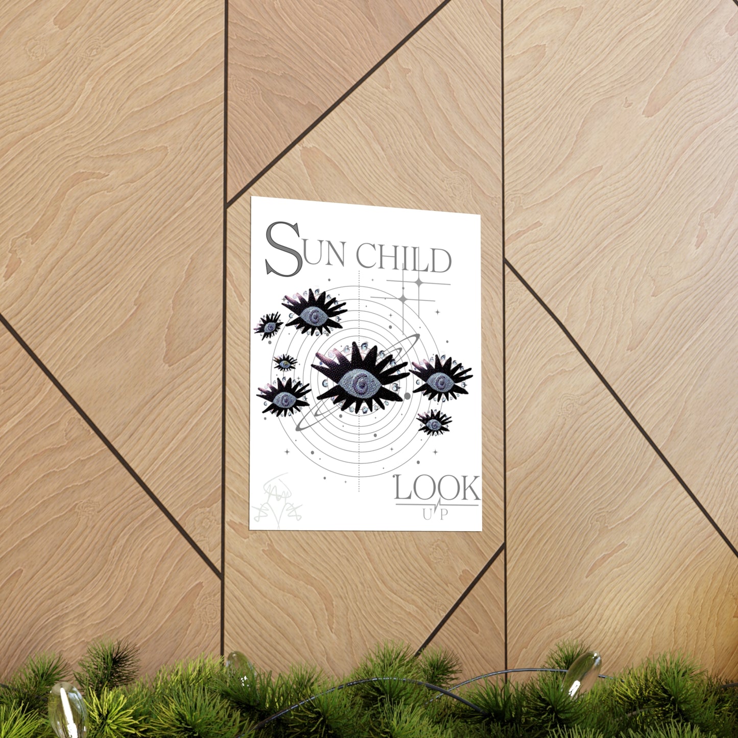 SUN CHILD LOOK UP Posters