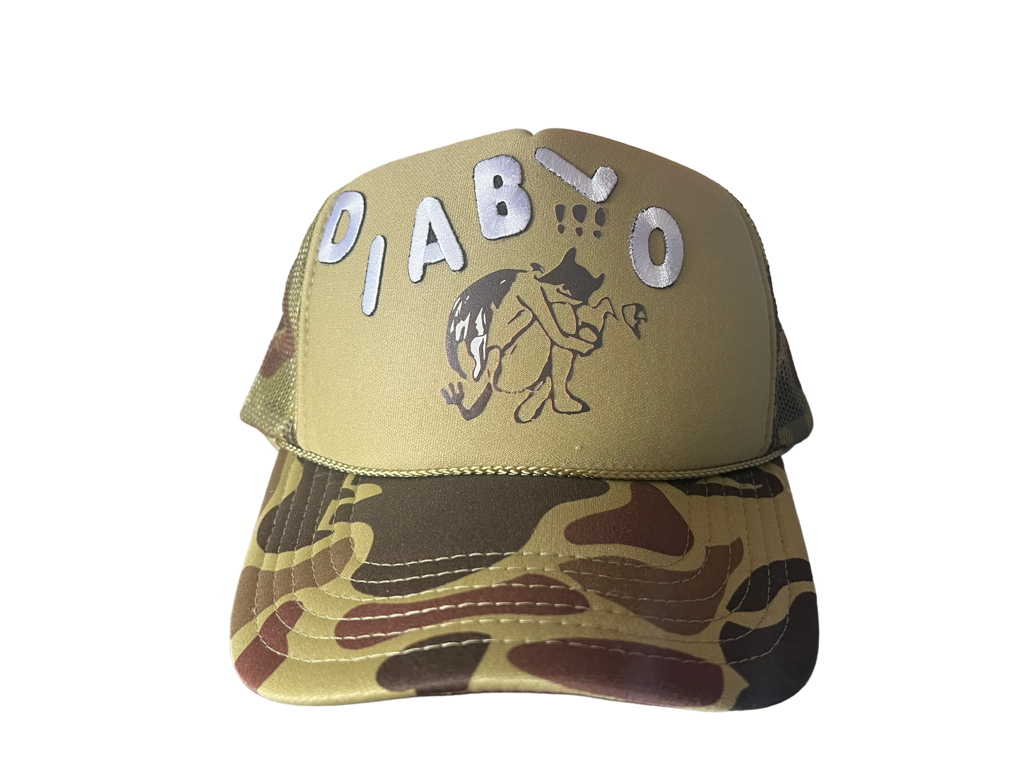 “Diablo” Camo Embroidered trucker hat