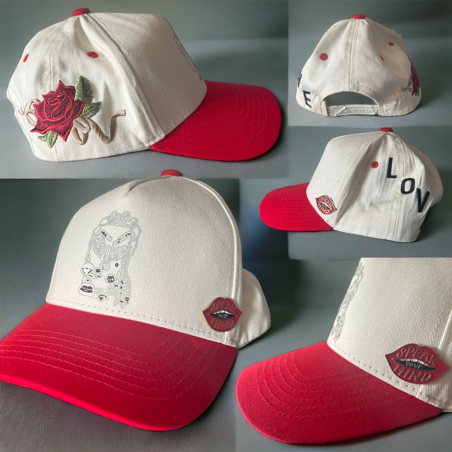 “Nana” Roses/pin Embroidered cap