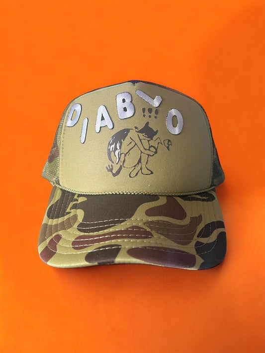 “Diablo” Camo Embroidered trucker hat